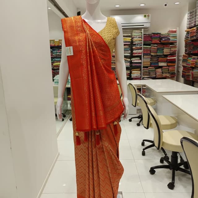 Red and Gold Saree