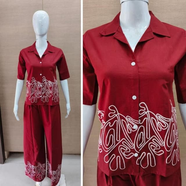 Red and White Co-ord Set