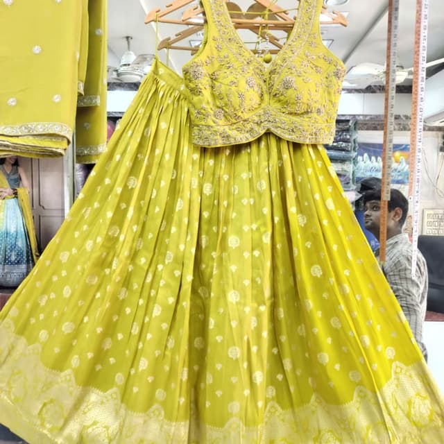 Yellow and Gold Lehenga Choli
