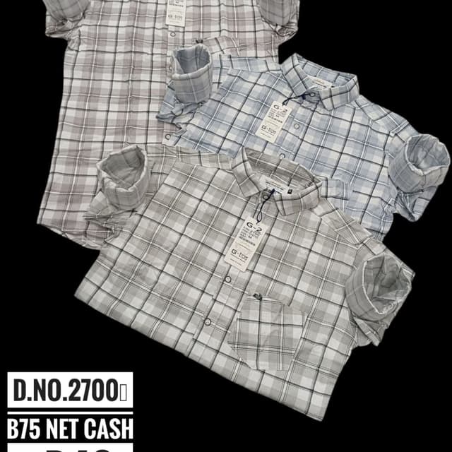 Various shades of grey, white and blue Shirt