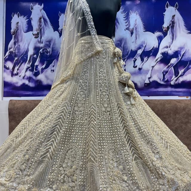 Ivory and gold Lehenga Choli