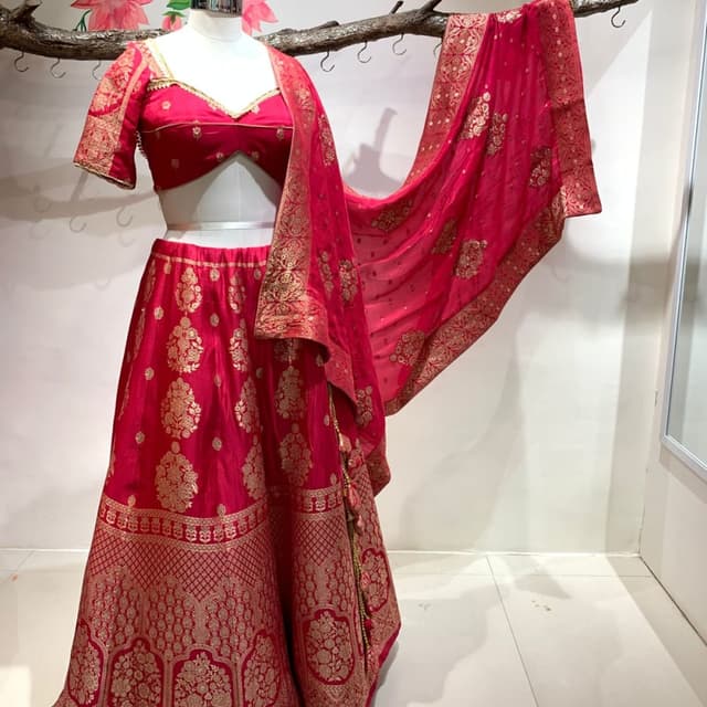 Red and Gold Lehenga Choli