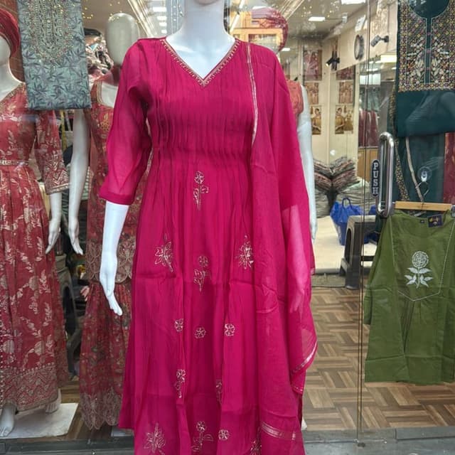 Magenta Anarkali Suit