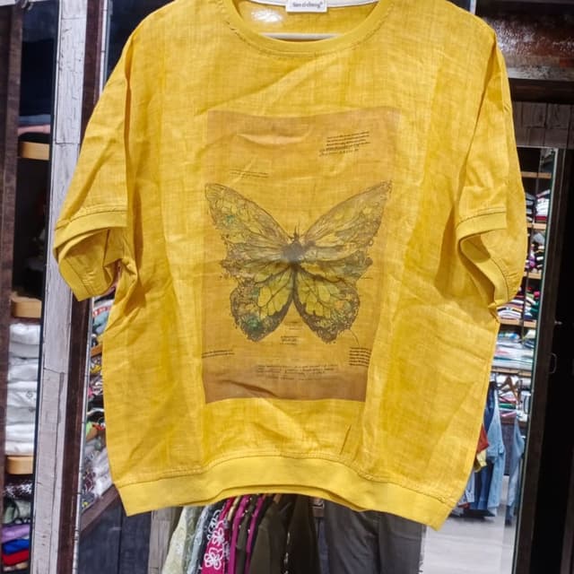 Mustard Yellow, Brown, Green T-shirt