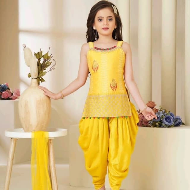 Yellow, Red, Green Salwar Kameez