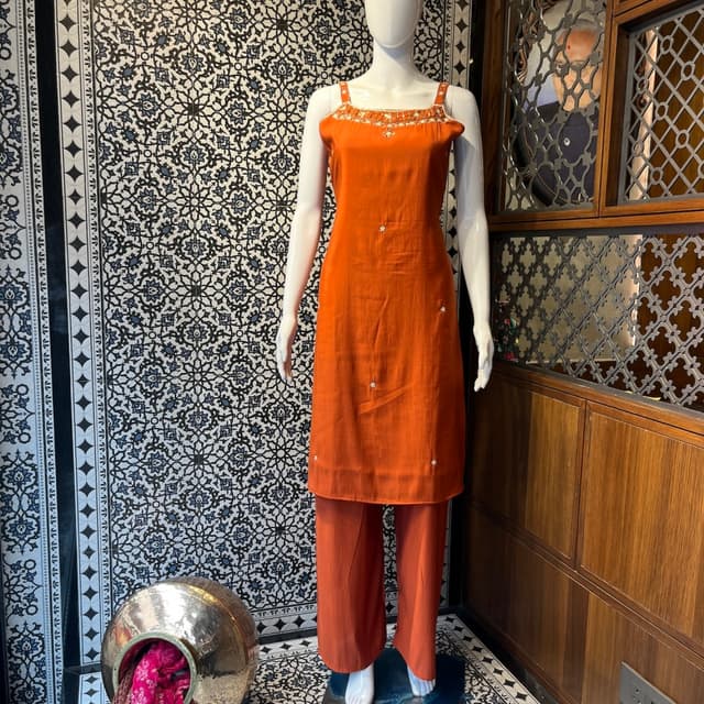 Burnt Orange Salwar Kameez