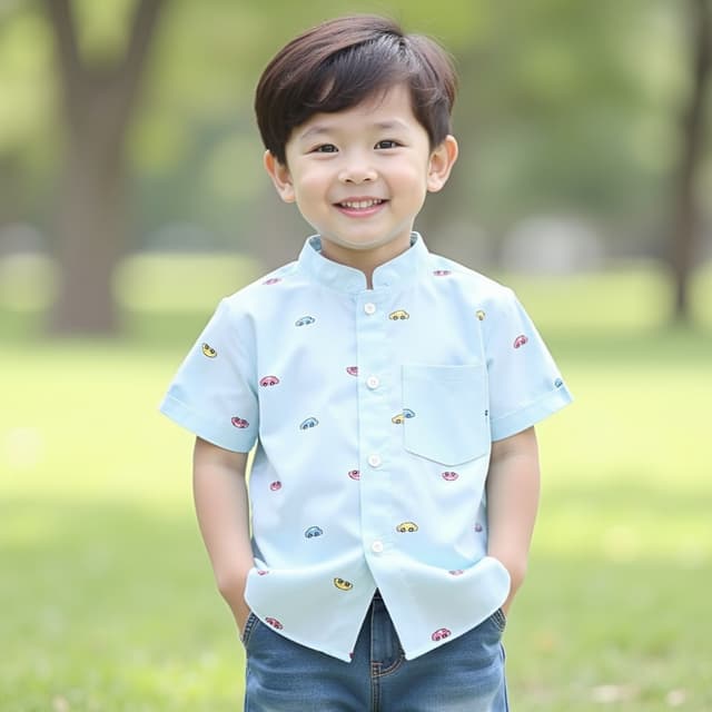 Light Blue, Multicolor Shirt
