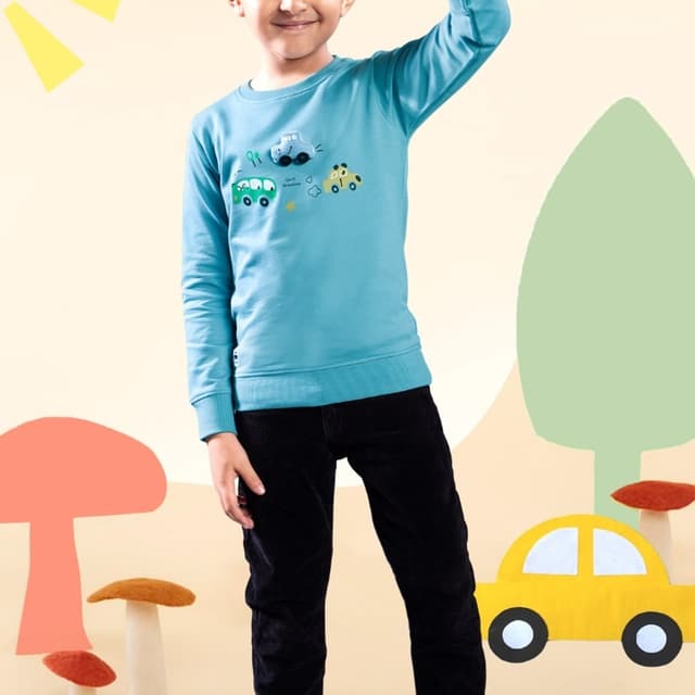 Blue, Green, Yellow, Black Sweatshirt