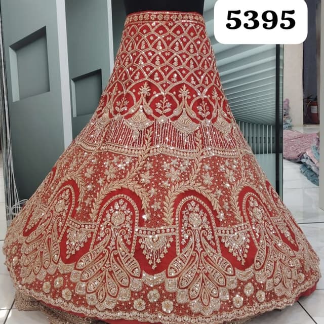 Red and Gold Lehenga