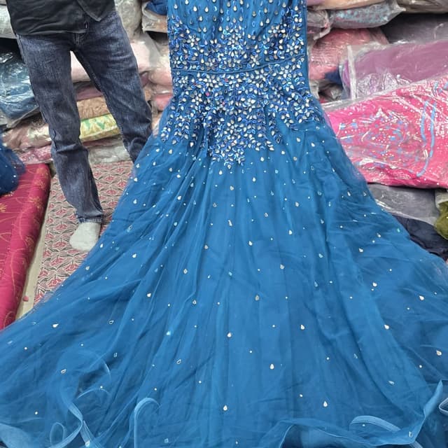 Blue with silver accents Dress