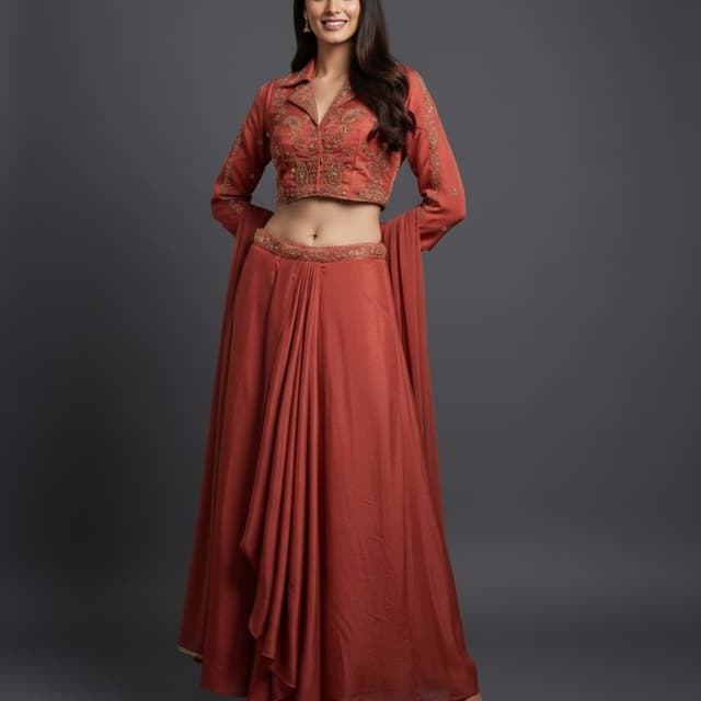 Terracotta Lehenga Choli