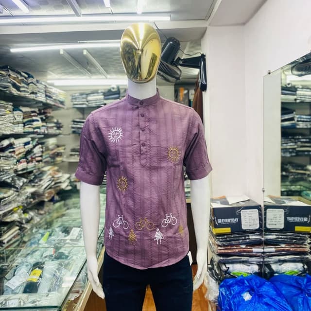 Mauve and White Shirt