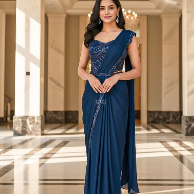 Blue Saree