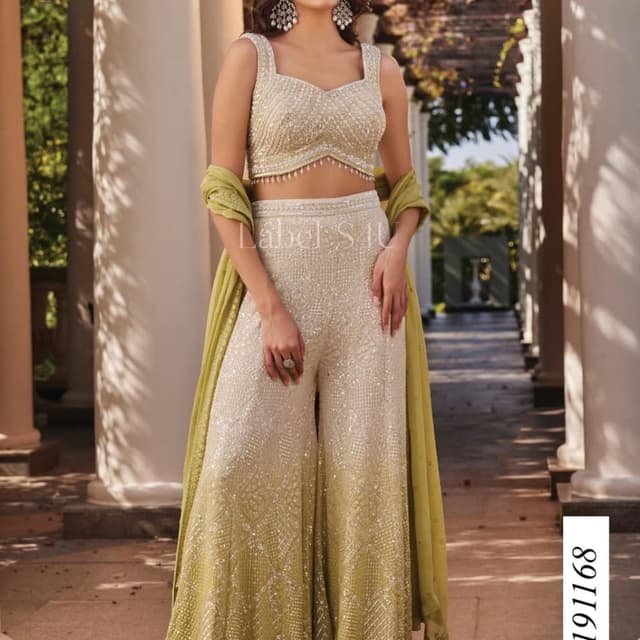 Ivory, Olive Green Co-ord Set