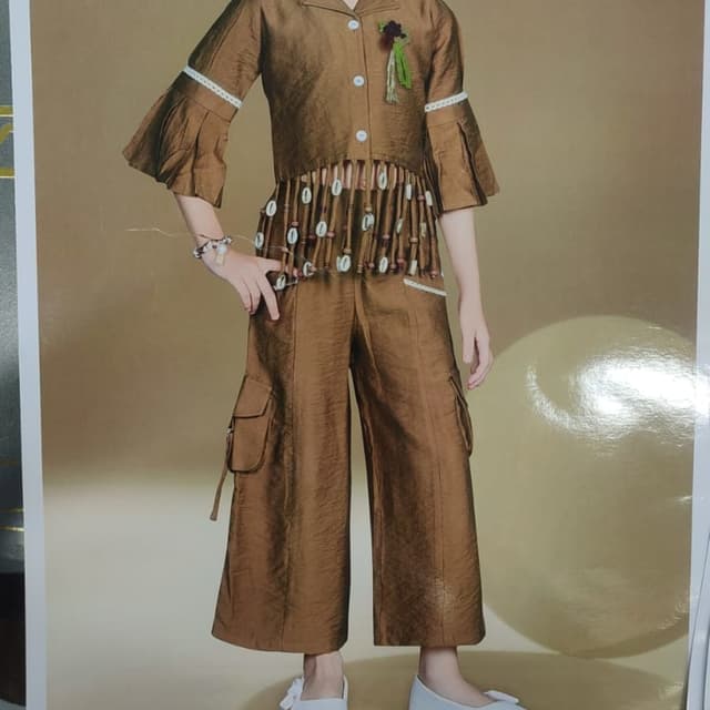 Brown and White Co-ord Set