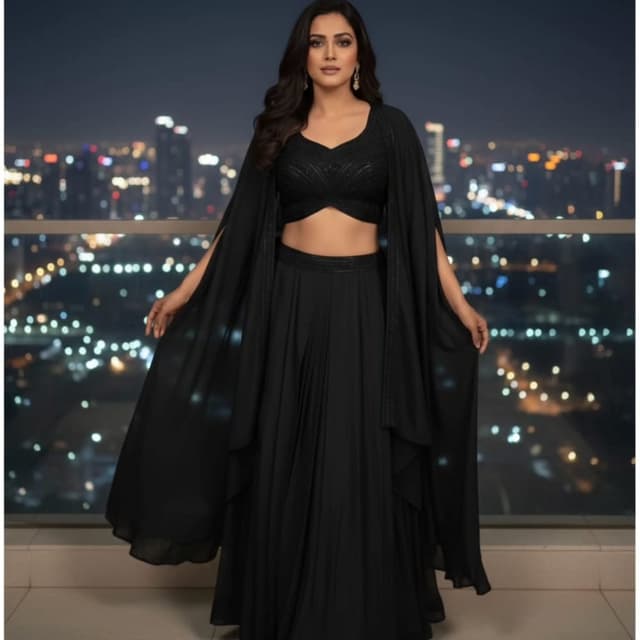 Black Lehenga Set