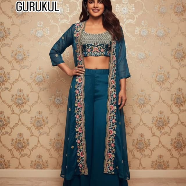 Teal, Pink, Gold Co-ord Set