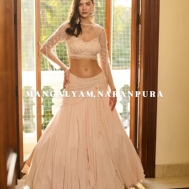 Pale peach Lehenga Choli