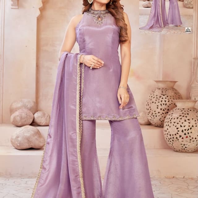 Lavender Sharara Suit