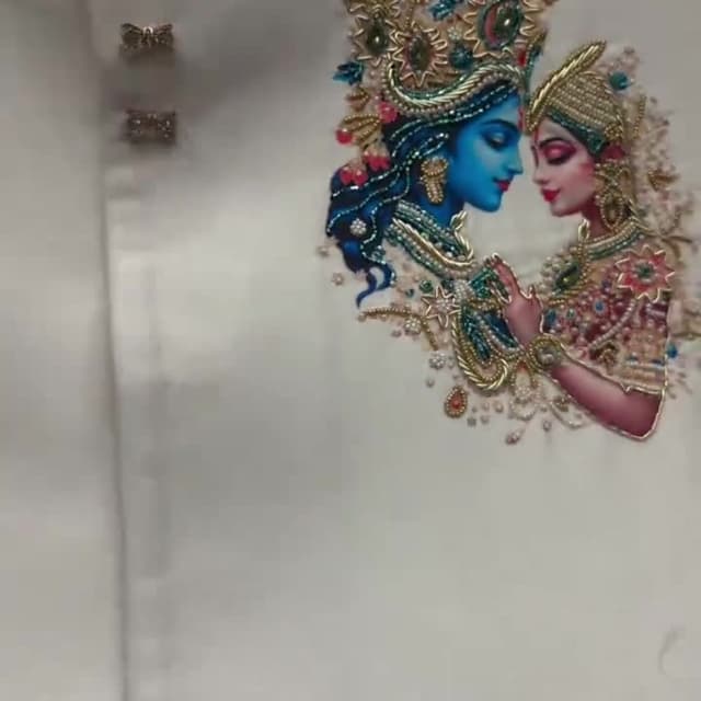 White, Blue, Gold, Pink, Red Jacket