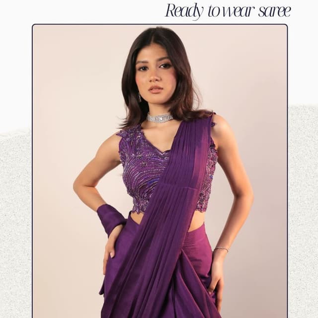 Purple Saree