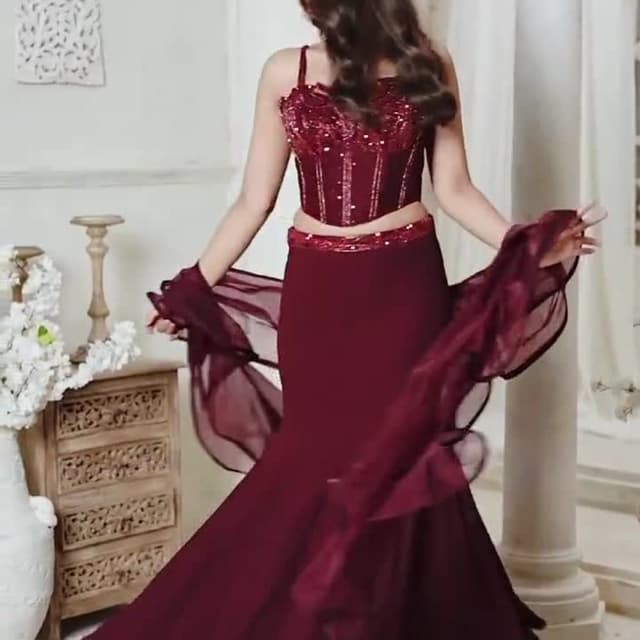 Burgundy Dress