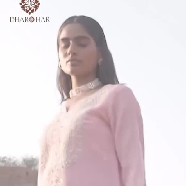Light Pink and White Kurta