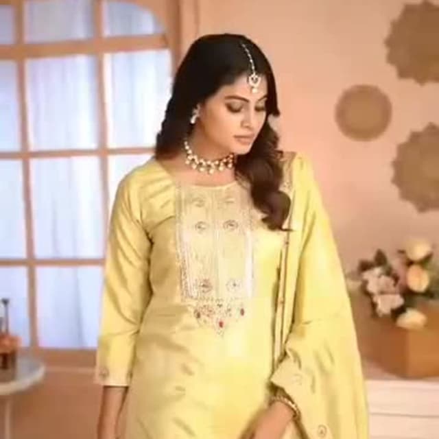 Yellow, Gold Salwar Kameez
