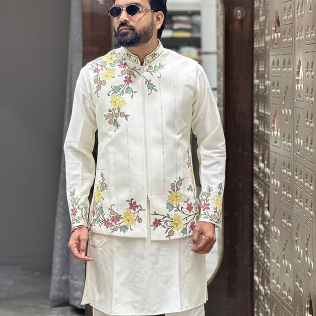 Off-white, yellow, pink, green Jacket