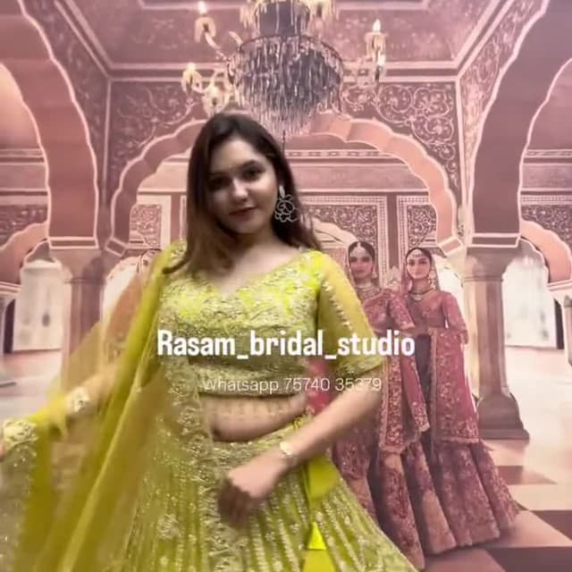 Lime Green Lehenga Choli