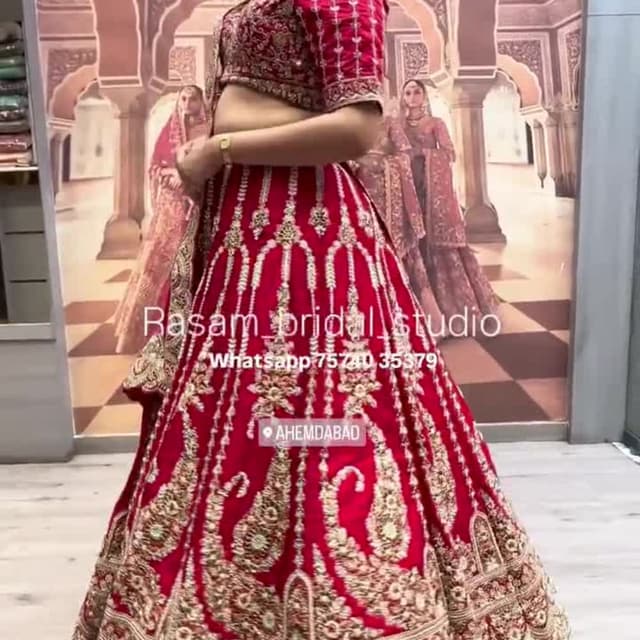 Red and Gold Lehenga Choli