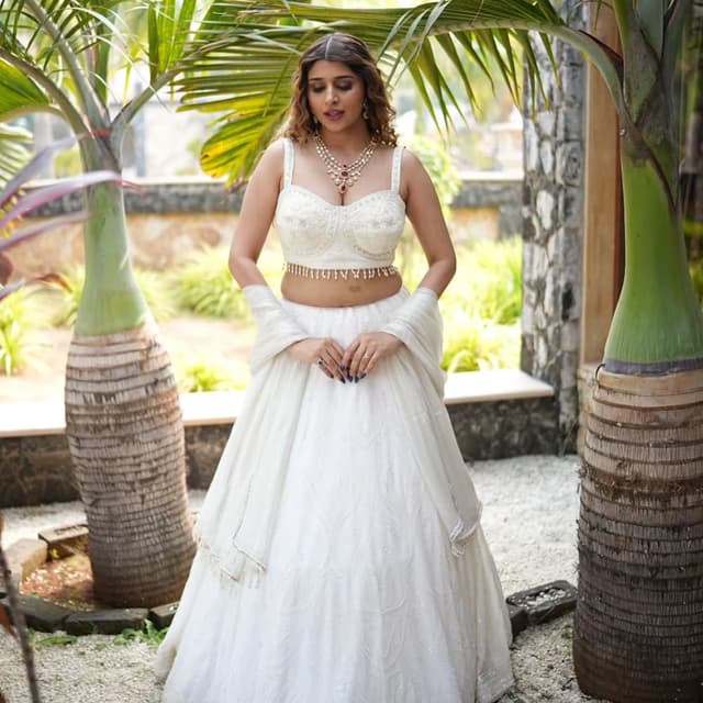 Ivory white Lehenga Choli