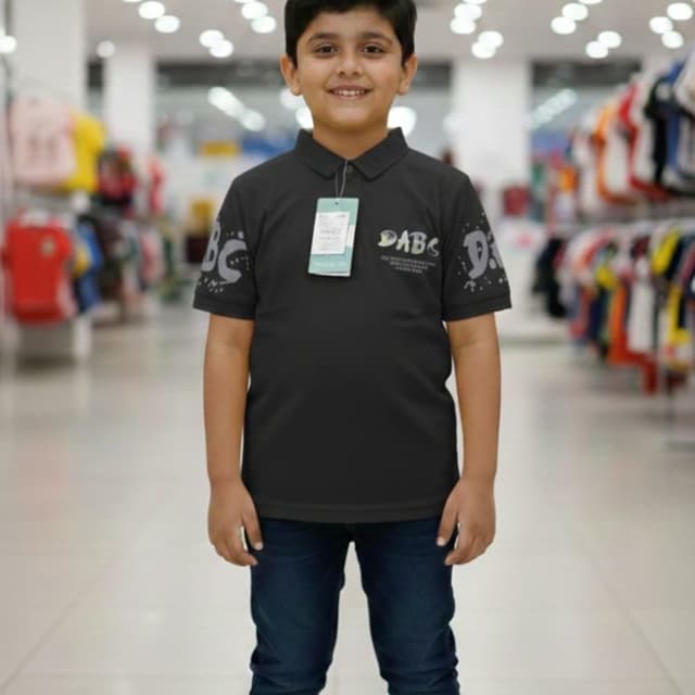 Black, Dark Blue, White Polo shirt, Jeans, Sneakers