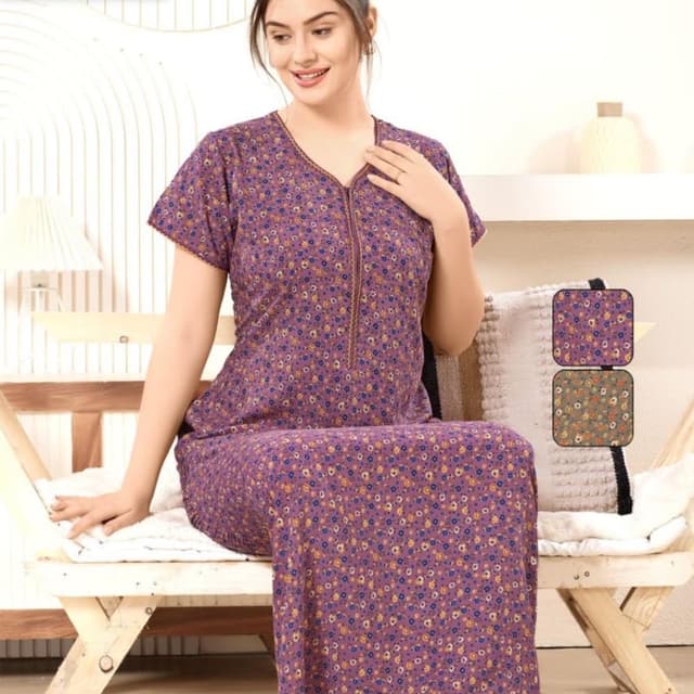 Purple, Blue, Yellow Nightgown