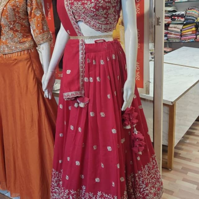 Red and Gold Lehenga Choli