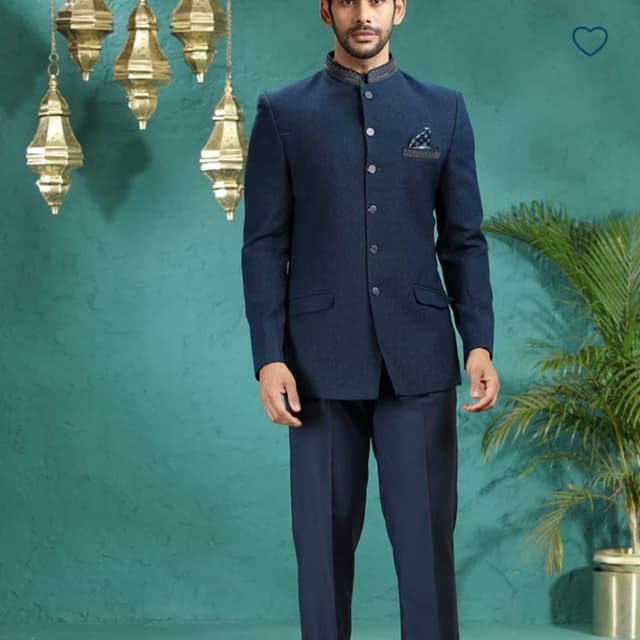 Navy Blue Jodhpuri Suit