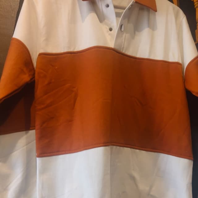 White and Orange Sweatshirt