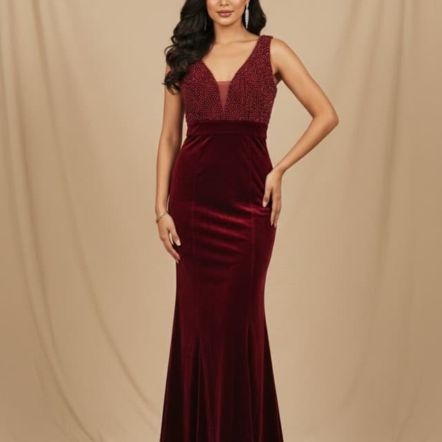 Burgundy, Dark Red Dress