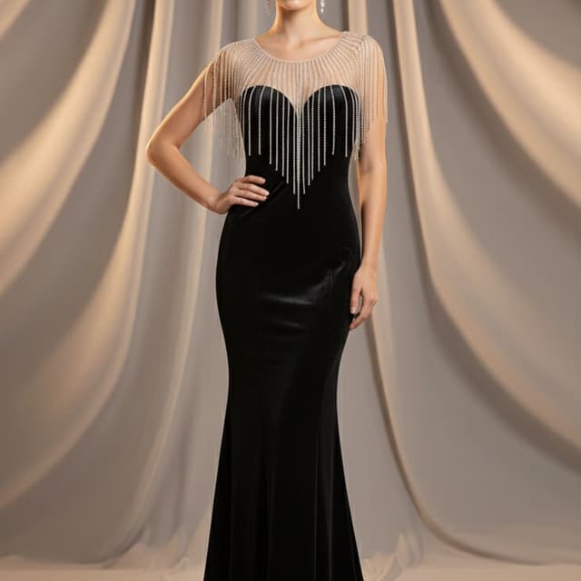 Black and Silver Dress