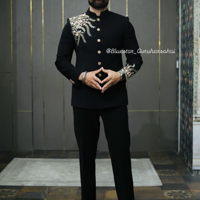 Black with Pastel Accents Jacket & Trousers