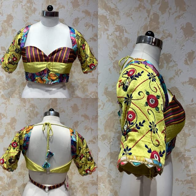Yellow, Multicolor Blouse