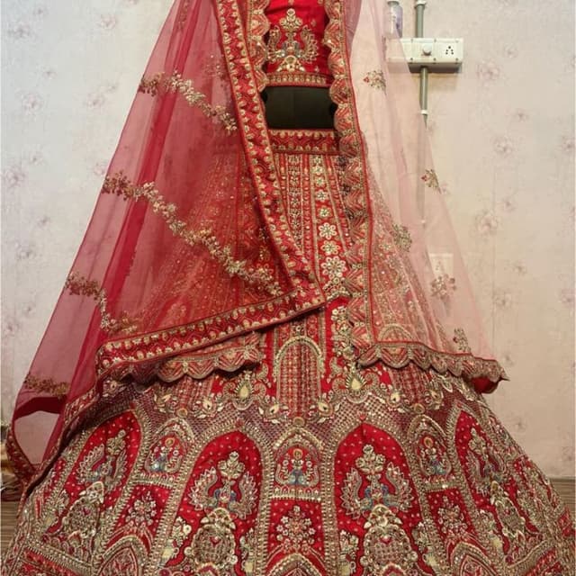 Red and Gold Lehenga Choli