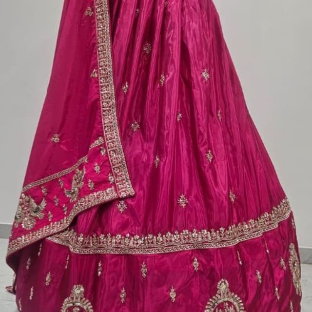 Magenta and Gold Lehenga Choli