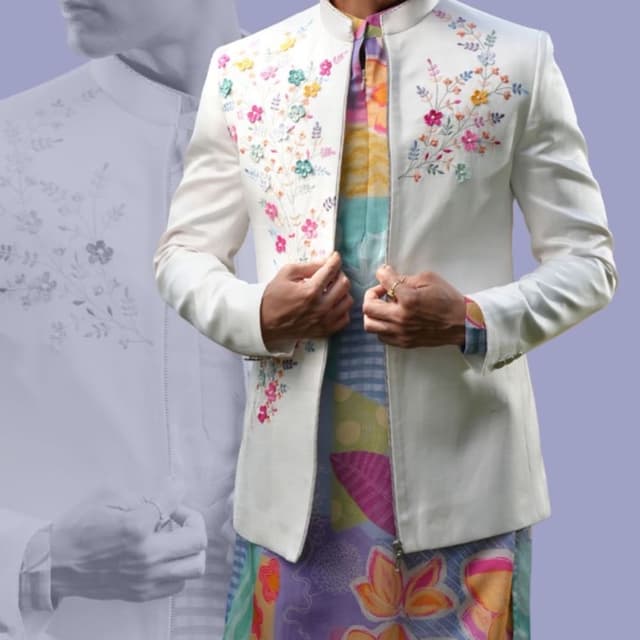 White, Multicolor Jacket