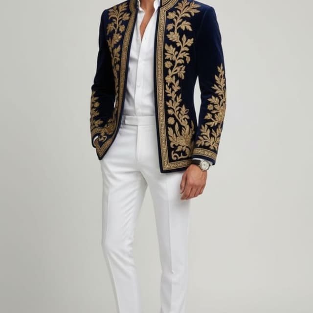 Navy Blue and Gold Jacket