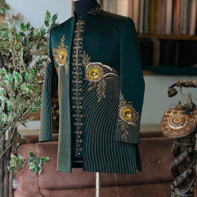 Emerald Green and Gold Jacket