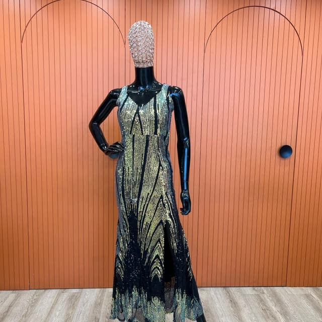 Black and Gold Dress