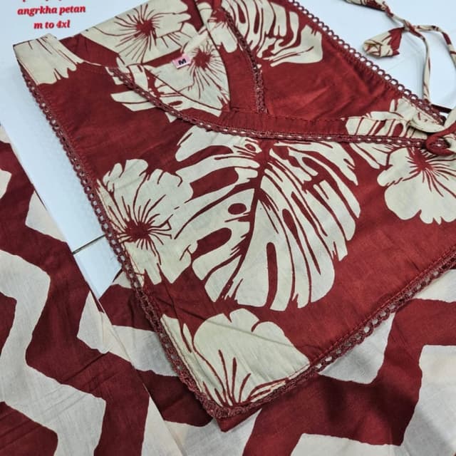 Burgundy and Cream Dress or Top