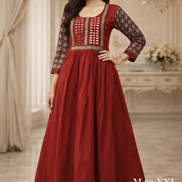 Red, Black, Gold, White Dress