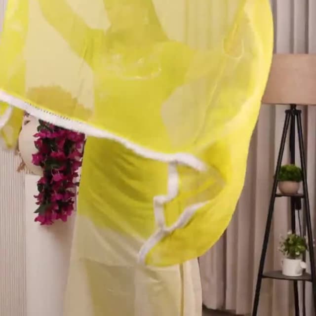 Yellow and white Salwar Suit